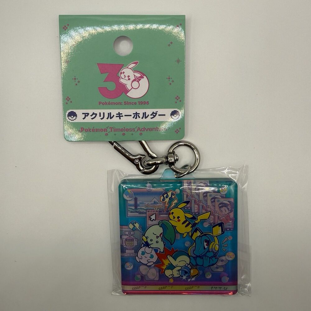 Pokemon 30th Anniversary Acrylic Keychain Timeless Adventure Johto Japan